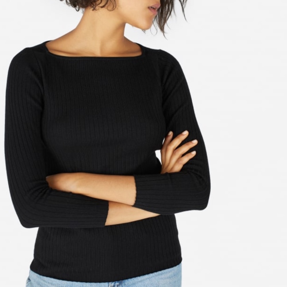 Everlane The Luxe Wool Ribbed Boatneck Sweater